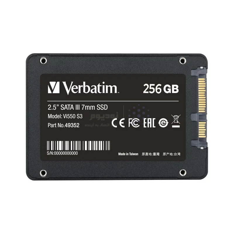 هارد Verbatim SSD مدل Vi550 S3 ظرفیت 256GB - مشکی (گارانتی متین) - تصویر 4