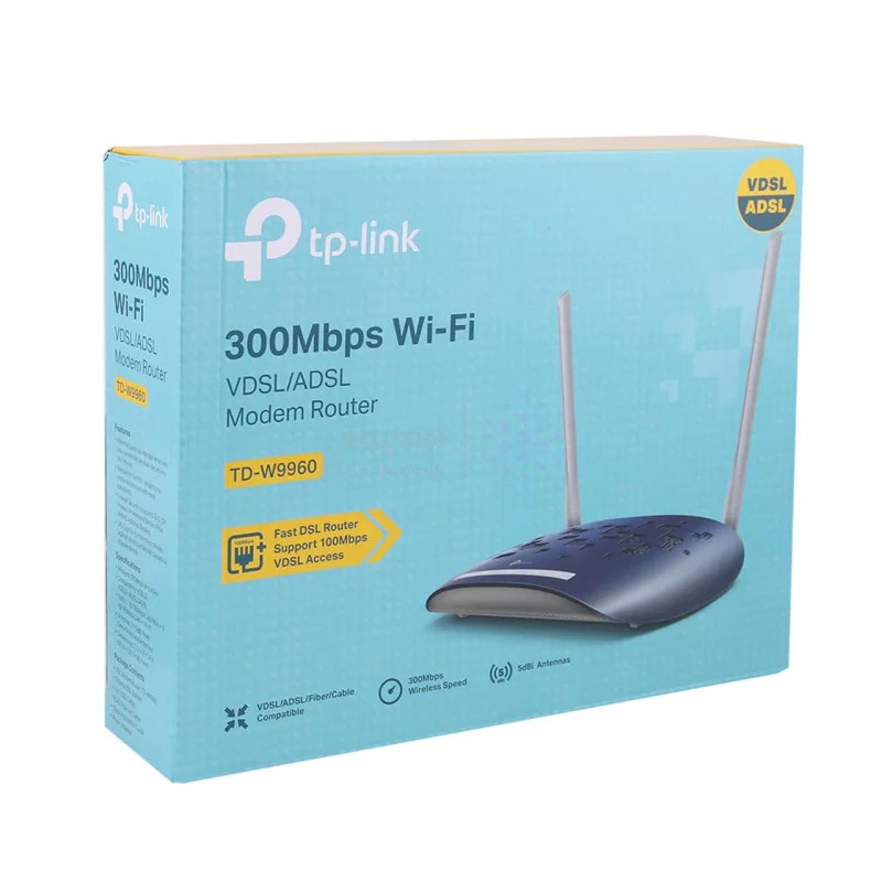 TP-LINK TD-W9960 300Mbps Wireless N VDSL/ADSL Modem Router-سرمه ای - تصویر 5