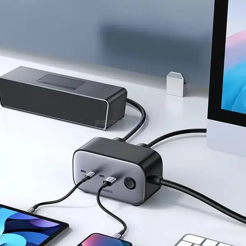 چندراهی برق و شارژر رومیزی UGREEN مدل DigiNest Pro (3C1A) CD270 100W - مشکی (گارانتی 18 ماهه آسان پیشرو)(60167) - تصویر 7