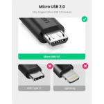 تبدیل UGREEN MicroUSB To USB Female مدل US133 - مشکی(10396) - تصویر 8