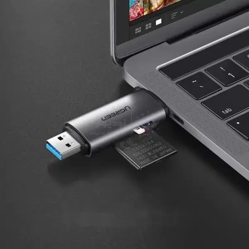 رم ریدر UGREEN Type-C/USB3.0 مدل CM185 - مشکی (گارانتی 18 ماهه آسان پیشرو)(50706) - تصویر 5