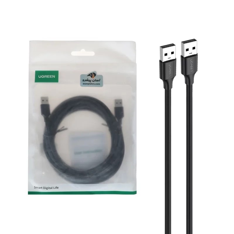 کابل سه متری UGREEN USB2.0 مدل US102 - مشکی(30136) - تصویر 2