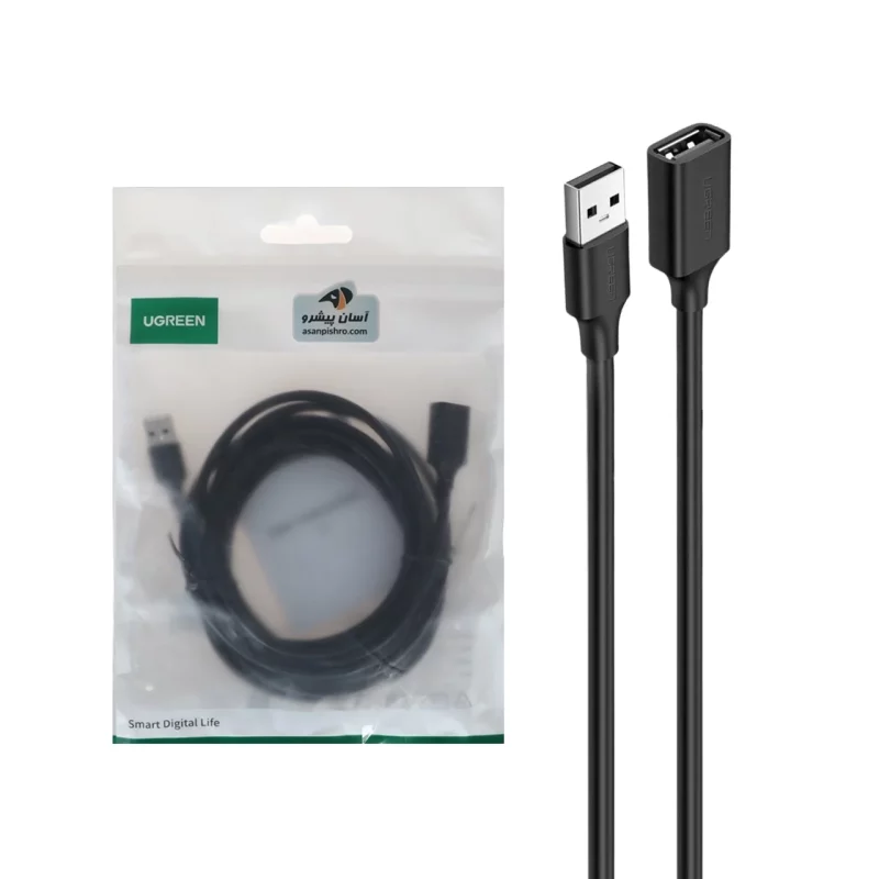 کابل افزایش طول سه متری UGREEN USB2.0 مدل US103 - مشکی(10317) - تصویر 2
