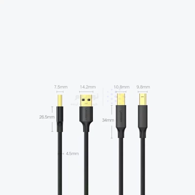 کابل یک متری پرینتر UGREEN مدل US135 - مشکی(20846) - تصویر 8