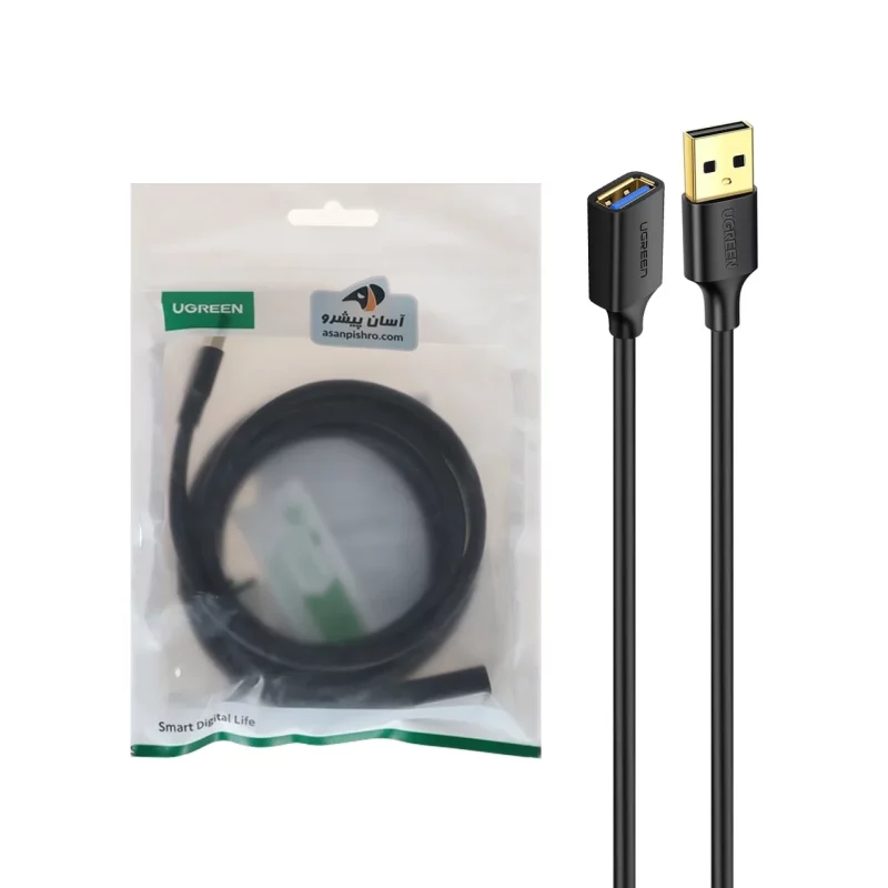 کابل افزایش طول یک و نیم متری UGREEN USB3.0 مدل 30126 - مشکی(30126) - تصویر 2