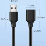 کابل افزایش طول یک و نیم متری UGREEN USB3.0 مدل 30126 - مشکی(30126) - تصویر 4