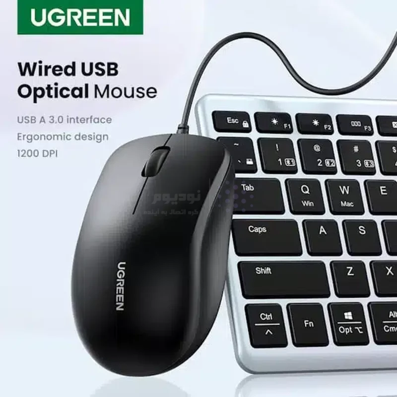 ماوس باسیم UGREEN مدل MU007 - مشکی (گارانتی 18 ماهه آسان پیشرو)(90789) - تصویر 3
