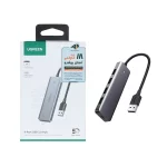 هاب 5 پورت UGREEN مدل CM219 - مشکی (گارانتی 18 ماهه آسان پیشرو)(50985)