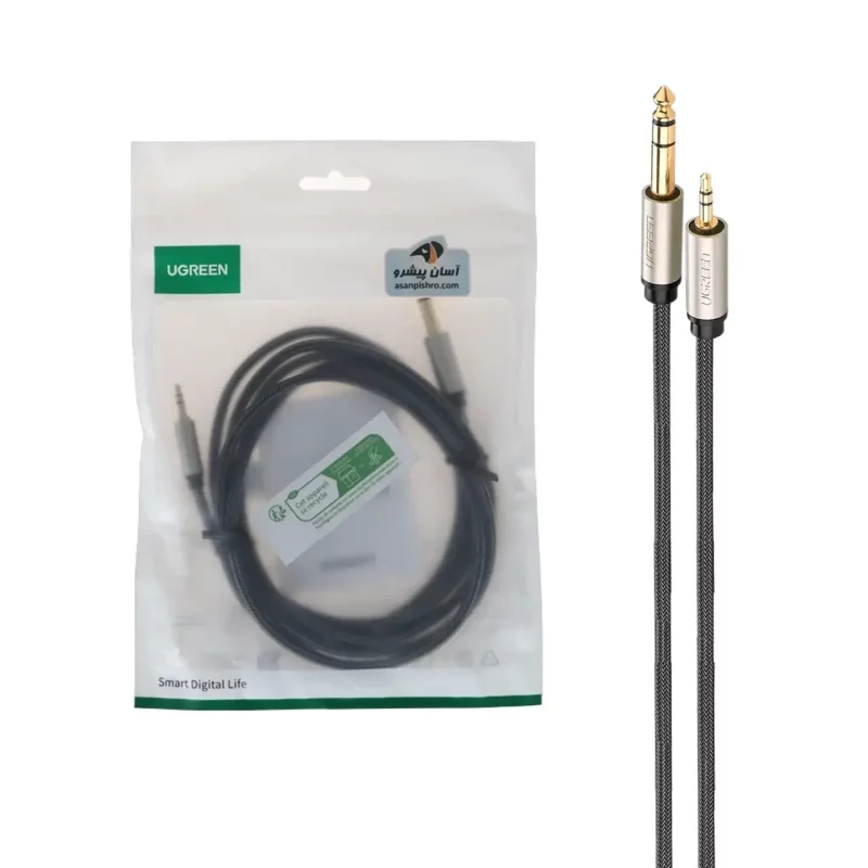 کابل دو متری UGREEN 3.5mm To 6.35mm TRS Stereo مدل 10628 - خاکستری(10628) - تصویر 2