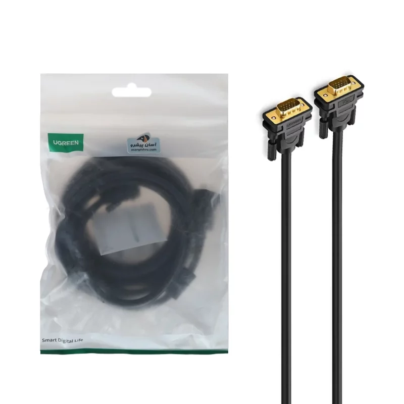 کابل پنج متری UGREEN VGA مدل VG101 - مشکی(11632) - تصویر 2