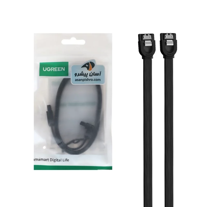 کابل نیم متری UGREEN SATA III مدل 30797 - مشکی(30797) - تصویر 2