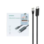 کابل تبدیل یک و نیم متری UGREEN USB To RJ45 مدل CM204 - مشکی (گارانتی 18 ماهه آسان پیشرو)(50773)
