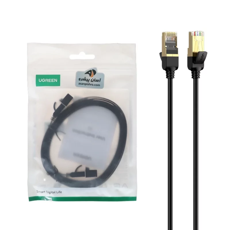 کابل شبکه دو متری UGREEN CAT6 مدل NW101 - مشکی (گارانتی 18 ماهه آسان پیشرو)(50185) - تصویر 2