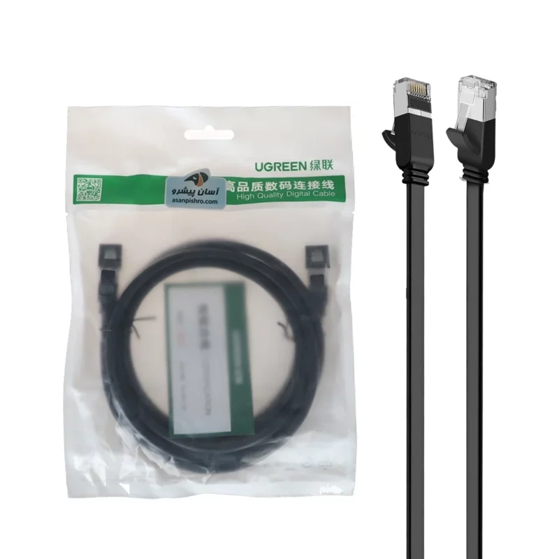 کابل شبکه دو متری UGREEN CAT6 مدل NW101 - مشکی(50192) - تصویر 2