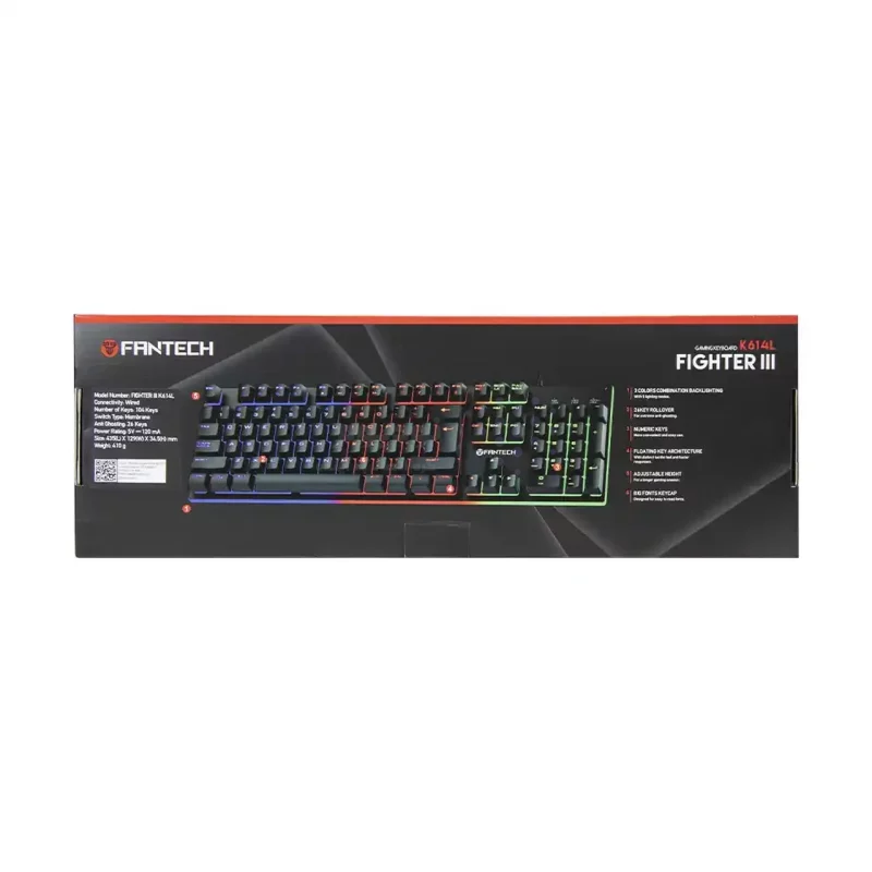 کیبورد باسیم FANTECH مدل FIGHTER III K614L - مشکی (گارانتی متین) - تصویر 5