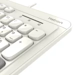 کیبورد باسیم Hatron مدل HK181 - سفید - تصویر 4