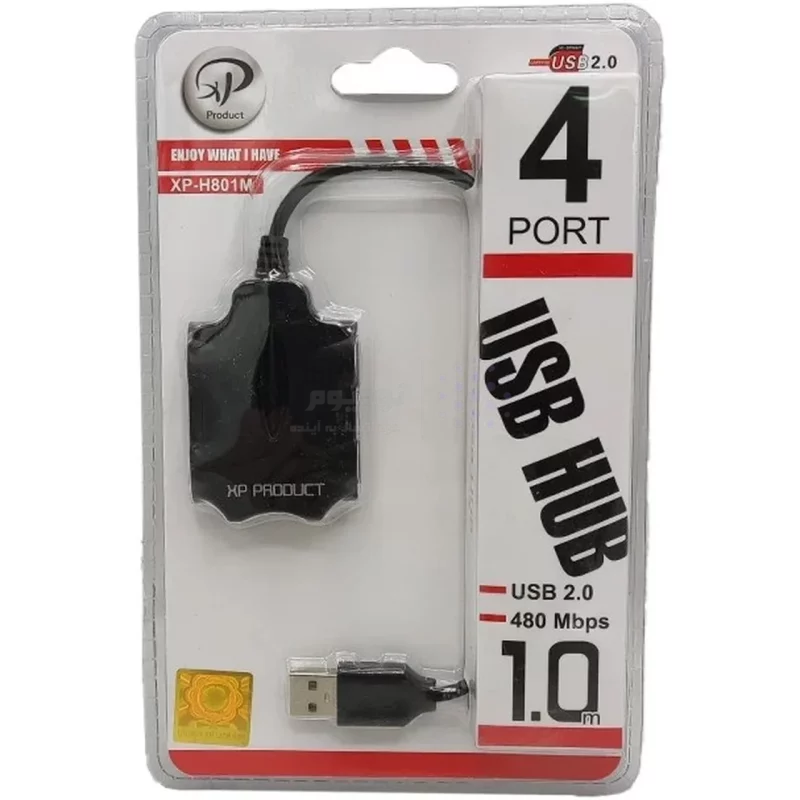 هاب 4 پورت XP Product USB2.0 مدل XP-H801U - مشکی - تصویر 4