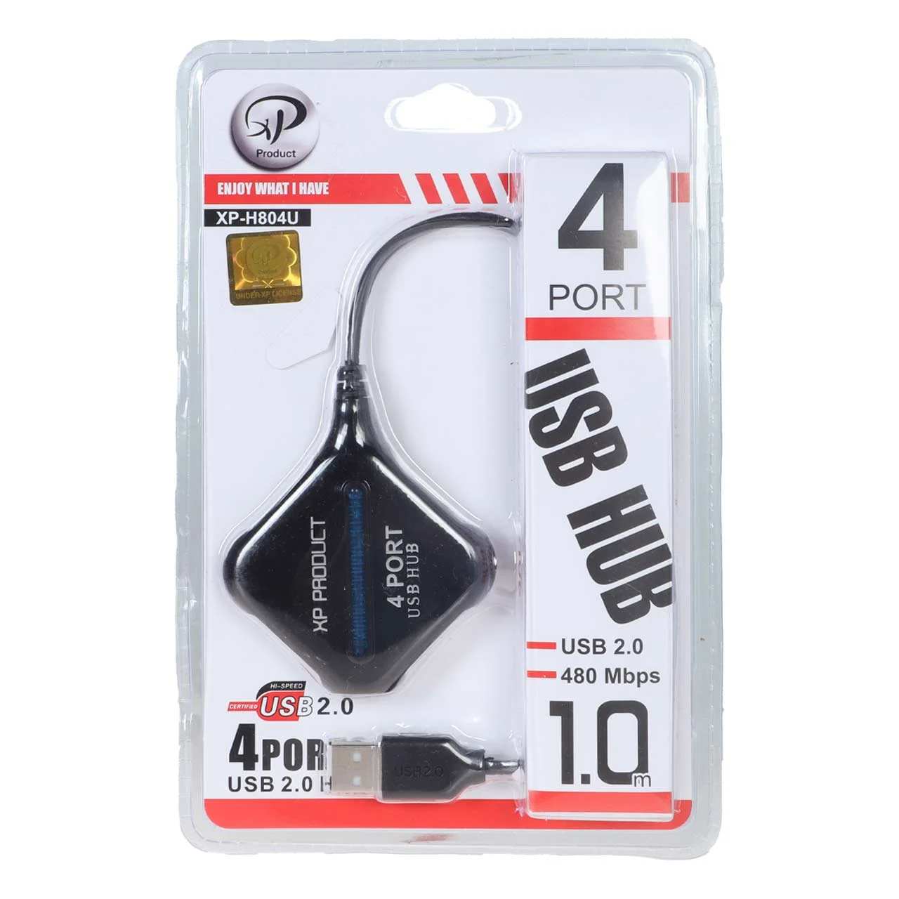 2541-4582790-1 هاب 4 پورت XP Product USB2.0 مدل XP-H804U - مشکی - تصویر 1