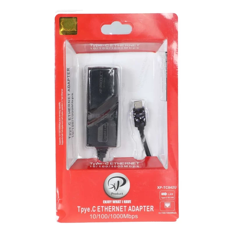 کارت شبکه اکسترنال XP Product Type-C مدل XP-TC842U - مشکی - تصویر 4