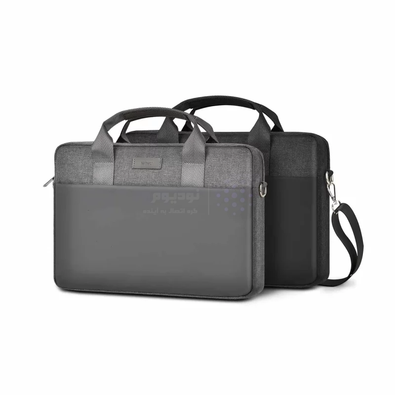 کیف لپ تاپ 14 اینچی Wiwu مدل Minimalist Laptop Bag - خاکستری - MN - تصویر 3
