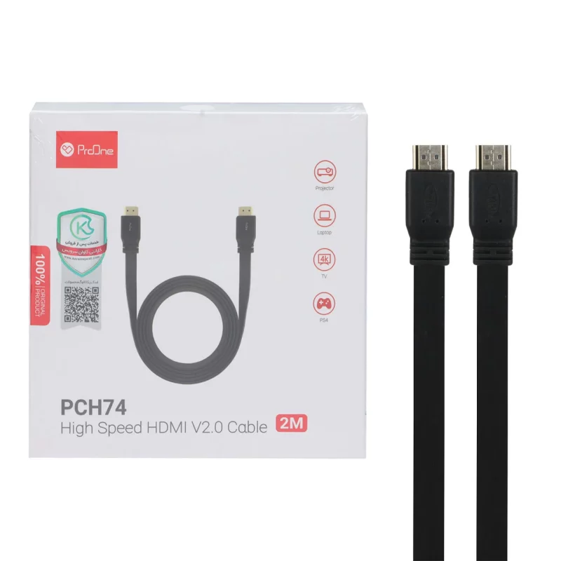 کابل 2 متری ProOne HDMI مدل Pch74-مشکی - تصویر 2
