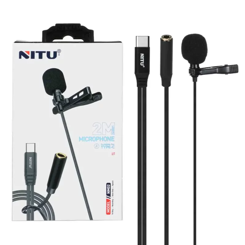 میکروفون یقه ای NITU Type-C مدل NM02 (گارانتی 18 ماه تعویض نیکان همراه) - تصویر 2