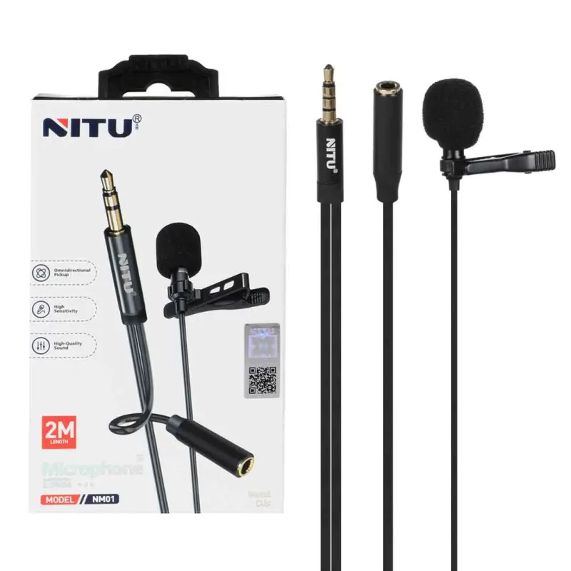 میکروفون یقه ای جک 3.5 میلیمتری NITU مدل NM01 (گارانتی 18 ماه تعویض نیکان همراه) - تصویر 2