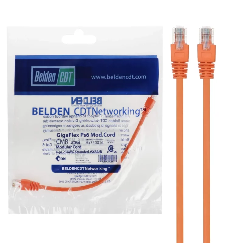 کابل شبکه 0.3 متری BELDEN مدل RYL - CAT6 - تصویر 2