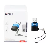 تبدیل NITU Type-C TO USB مدل NN35 - مشکی آبی (گارانتی 18 ماه تعویض نیکان همراه)