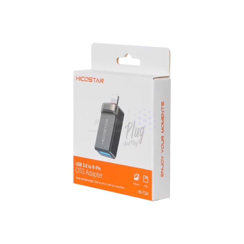 تبدیل Hicostar OTG Lightning TO USB3.0 مدل HS-T26i - خاکستری - تصویر 5