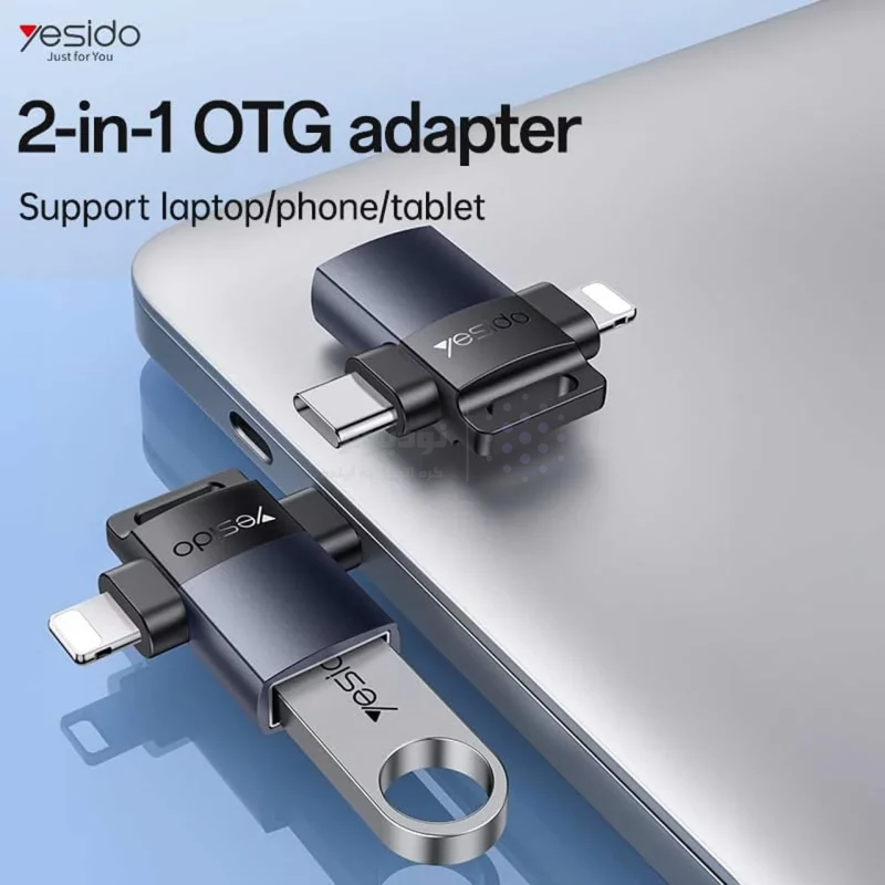 تبدیل Yesido USB3.0 To Type-C & Lightning OTG مدل GS35 - خاکستری (گارانتی 18 ماه تعویض نیکان همراه) - تصویر 5