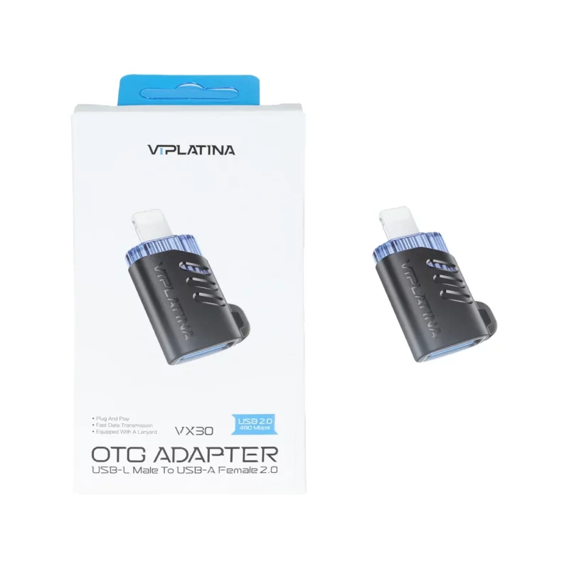 تبدیل VIPLATINA Lightning To USB مدل VX30 - مشکی (گارانتی 18 ماهه تعویض نیکان همراه) - تصویر 2