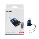 تبدیل NITU MicroUSB TO Type-C مدل CN11 - مشکی آبی (گارانتی 18 ماه تعویض نیکان همراه)