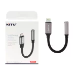 تبدیل Lightning به جک 3.5 میلی متری NITU مدل NX017 - نقره ای (گارانتی 18 ماه تعویض نیکان همراه)