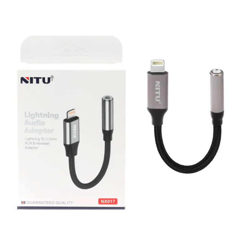 تبدیل Lightning به جک 3.5 میلی متری NITU مدل NX017 - نقره ای (گارانتی 18 ماه تعویض نیکان همراه) - تصویر 2