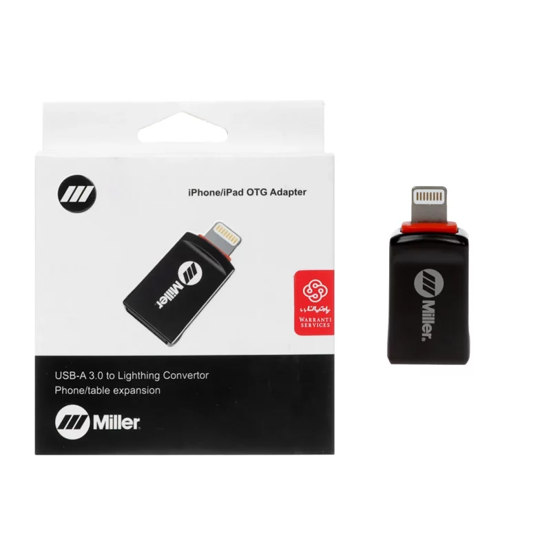 تبدیل Miller OTG USB3.0 TO Lightning مدل MO-205 - مشکی (گارانتی پارتیان پایا) - تصویر 2