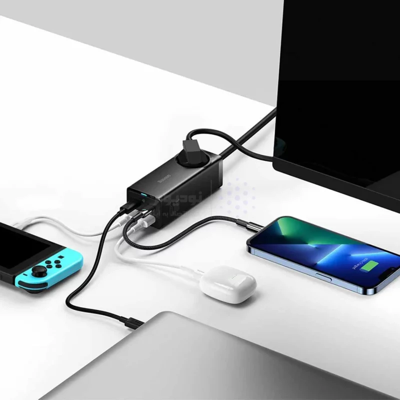 چند راهی برق Baseus مدل Power Combo Power Strip CCGAN65-1ACE 65W - مشکی (گارانتی آونگ) - تصویر 6
