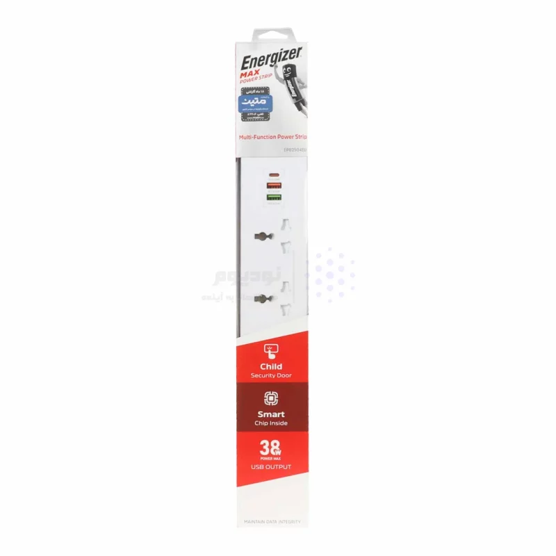 چندراهی برق 5 خانه Energizer مدل EPB2504EU 38W - سفید - تصویر 6