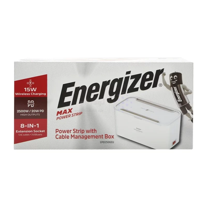 چندراهی برق 5 خانه Energizer مدل EPB2506EU - سفید (گارانتی متین) - تصویر 10