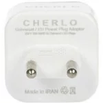 تبدیل برق 3 به 2 CHERLO - سفید - SMO (بسته 10 عددی) - تصویر 4