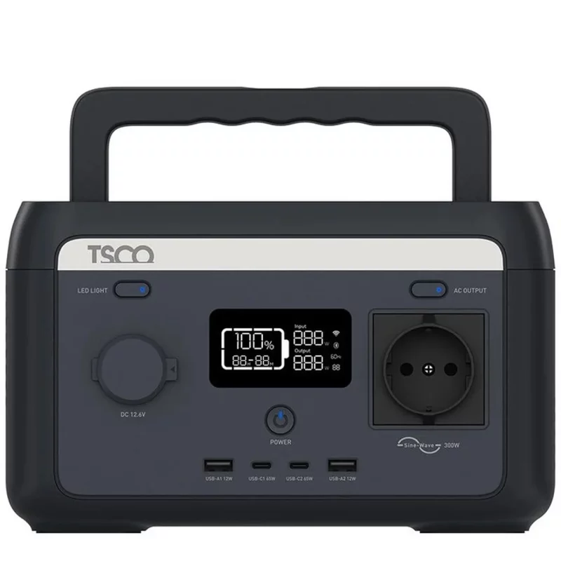 پاور استیشن TSCO 64000mAh مدل TST 301 300W - مشکی - تصویر 2