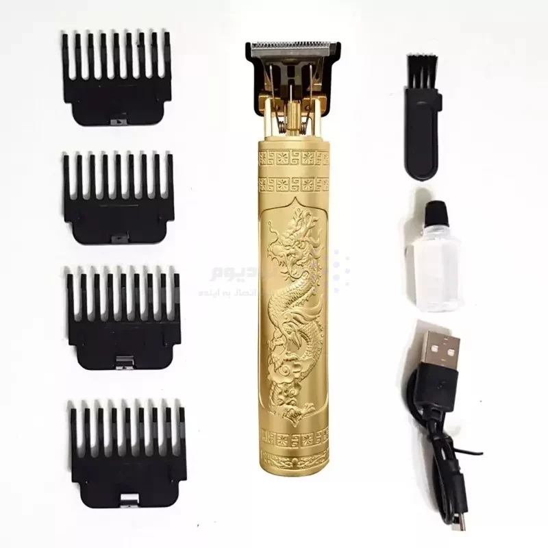 ماشین ریش تراش شارژی Vintage مدل TRIMMER T9 - طلایی - تصویر 3