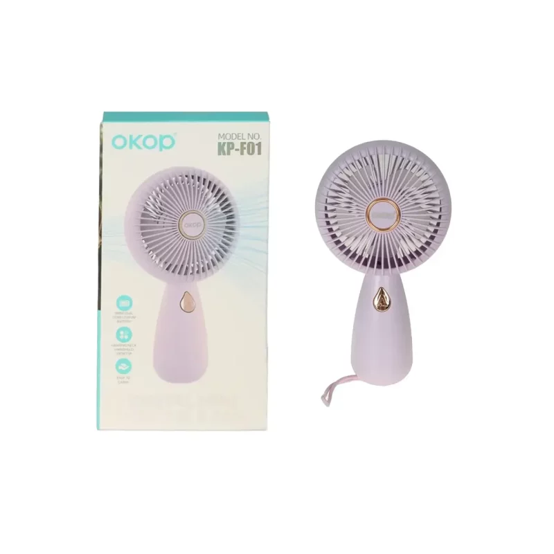 پنکه دستی قابل حمل Okop مدل KP-F01 - بنفش - تصویر 2