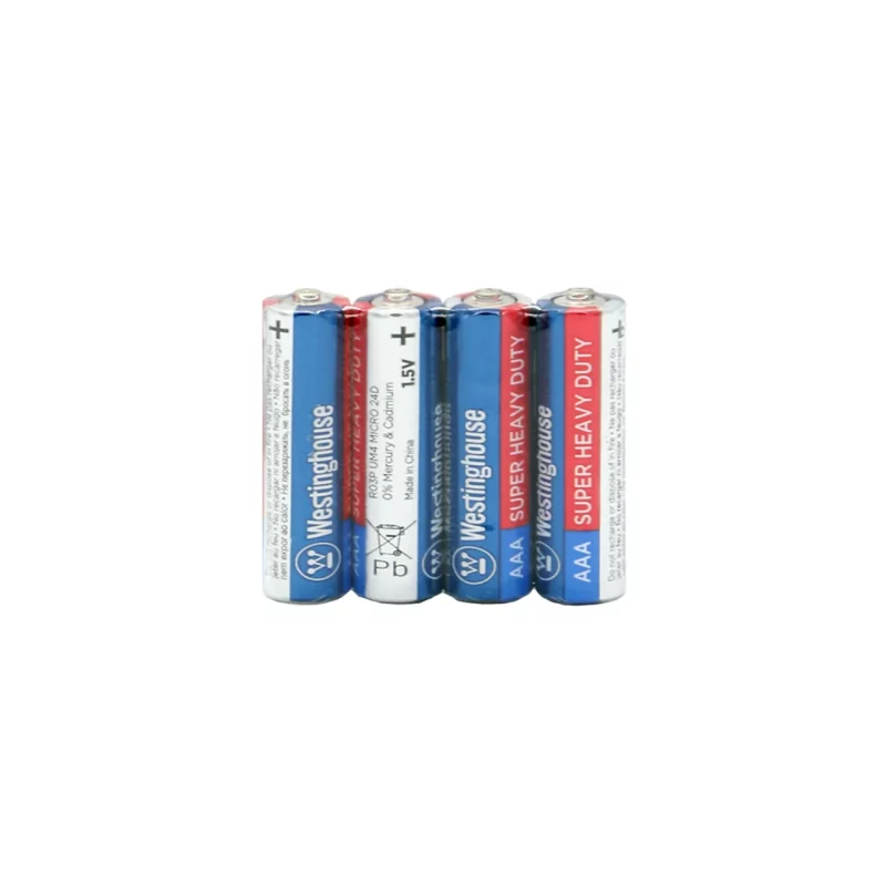 باتری نیم قلمی Westinghouse-AAA مدل Super Heavy Duty شرینگ بسته 4 عددی - تصویر 2