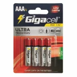 باتری نیم قلمی GigaCell-AAA مدل Ultra Heavy Duty بسته 4 عددی