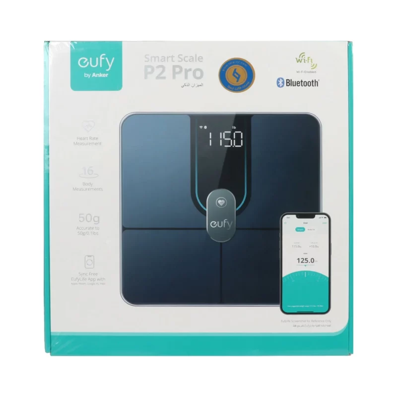 ترازو هوشمند ANKER مدل Eufy Smart Scales P2 PRO T9149K11 - مشکی (گارانتی 18 ماهه شرکتی) - تصویر 2