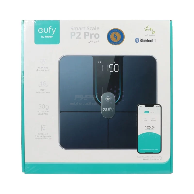 ترازو هوشمند ANKER مدل Eufy Smart Scales P2 PRO T9149K11 - مشکی (گارانتی 18 ماهه شرکتی) - تصویر 5