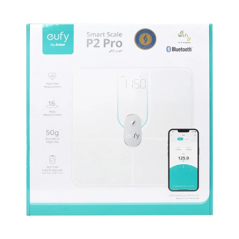 ترازو هوشمند ANKER مدل Eufy Smart Scales P2 PRO T9149K21 - سفید (گارانتی 18 ماهه شرکتی) - تصویر 2