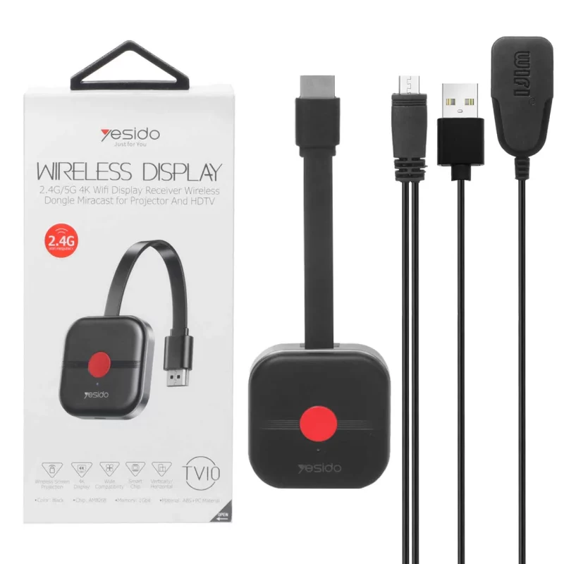 دانگل HDMI انتقال تصویر Yesido مدل WIFI TV10 (گارانتی 18 ماه تعویض نیکان همراه) - تصویر 2