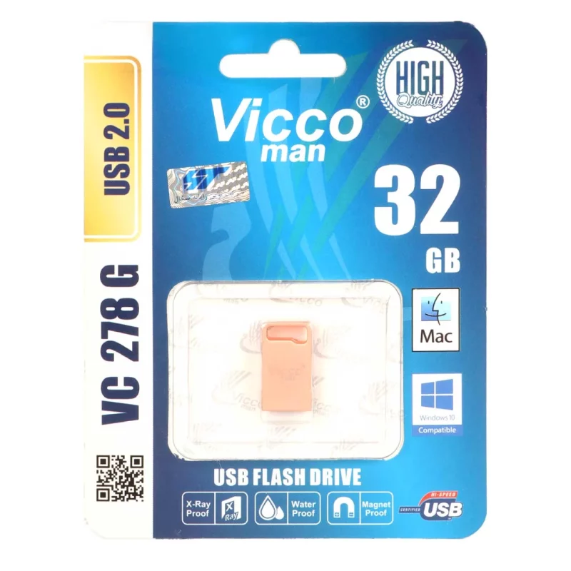 رزگلد Vicco man VC278 USB2.0 Flash Memory - 32GB - تصویر 2
